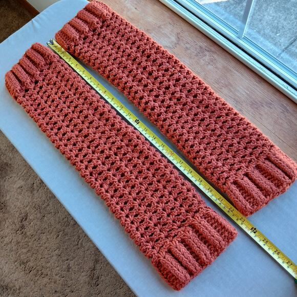 Pumpkin Spice Leg Warmers OSFM crochet warm thick chunky over knee dance premade - Picture 6 of 12